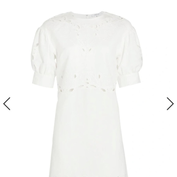 NWT Derek Lam 10 Crosby Everett Eyelet Puffed-Sleeve Mini Dress SIZE 0 - Picture 6 of 11